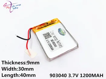 093040 Engros 903040 3,7 v 1200mah Lithium Polymer Batteri Med yrelsen For Mp5 Bluetooth Hovedtelefon Fr