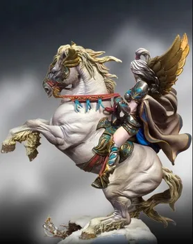 1/32 skala fantasi tal 54mm Kvindelige ares, og hesten Pegasus Resin Model Kit figur Gratis Fragt