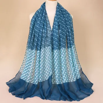 2020 Efterår og Vinter Slange Blomstrede Tørklæder Til Kvinder, Sjaler og Wraps Dame Print Soft Voile Pashmina Foulards Muslimske Hijab 180*85Cm