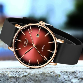 2020 Kreative Se Mænd LIGE Top Mærke Mode Luksus Quartz Ure Herre Vandtæt Silikone Rem Mandlige Sport Armbåndsur Reloj