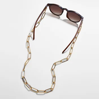 2020 Nye Vinter Trendy Chunky Cubanske Link Guld Kæder Til Solbriller til Kvinder Unisex Multifunktionelle Guld Halskæder Maske Kæde