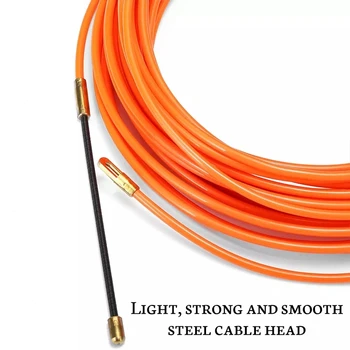 30M Glas Fiber Wire Kabel Aftrækker Kanalen Rodder Nylon Fisk Tape Reel Rod Elektriske Tryk Metal Væg Ledning Ledning Holder Kit