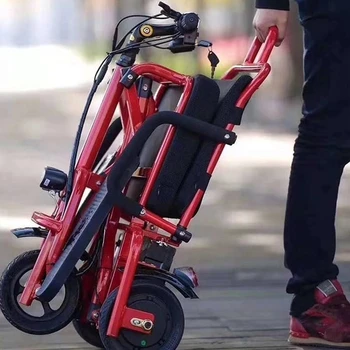 36V 48V 350W 3 hjul lithium batteri-fold-el-mobility scooter for travel