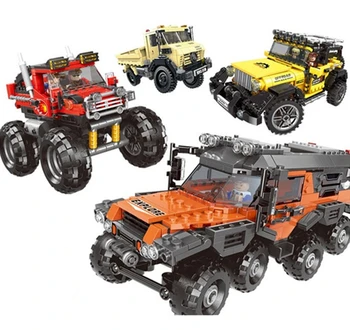500+pc ' er Super all-terrængående køretøj Sæt byggeklodser Model Mursten Legetøj Til børn Uddannelsesmæssige Gaver Kompatibel Legoing