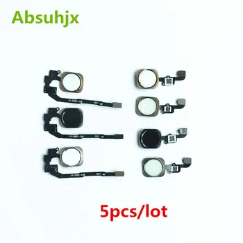 Absuhjx 5pcs Home Knap Flex Kabel til iPhone 5S 6 6S Plus 6SP 6P 6G På Off Power-Knappen Tastatur Dele