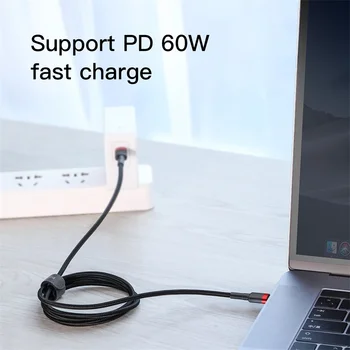 Baseus 60W USB Type C Hurtig Opladning Kabel Til Huawei for Xiaomi for Samsung QC3.0 Flash Oplader Ledning Mobiltelefon Notebok Kabel