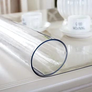 Bløde Glas, Dug Transparent PVC-dug Vandtæt Oilproof Køkken spisebord Dækning for Rektangulære Bord 1,0 mm