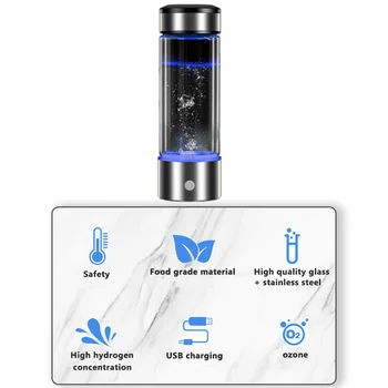 Brint Vand Generator Alkaline Kaffefaciliteter H2 Hydrogen-rige Vand Flaske Genopladelige Bærbare til Ren 420ML ONLENY