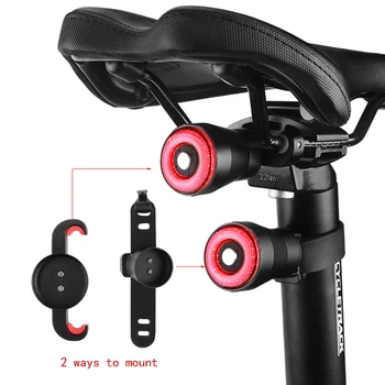 Cykel Smart BrakingTaillight Bremse Cyklen IPX5 Vandtæt Lys USB-Genopladelige LED-Cykling Lampe Lommelygte Sadel baglygte