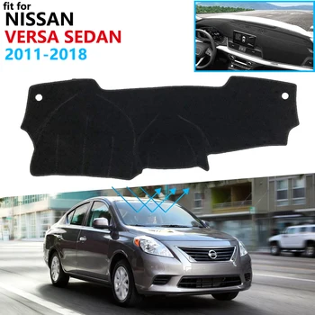 Dashboard Dækker Beskyttende pude til Nissan Versa Sedan N17 Almera Solrige Latio 2011~2018 Tilbehør Dash Board Parasol Tæppe