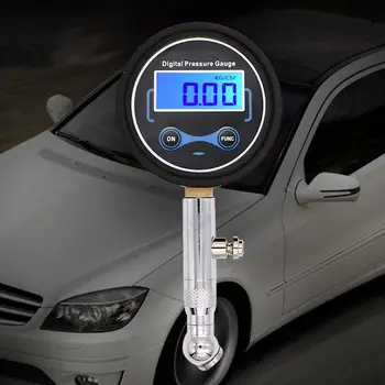 Digitalt LCD-Tire manometer 0-200PSI Bil-Dækkenes lufttryk For Motorcykel, Biler, Cykel, Motorcykel Køretøj Tester