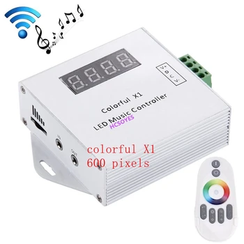 Farverige Musik X1 X2 Controller dc 5 v 12V 24V WS2812 WS2811 WS2813 6803 1903 IC Digital Addressable LED Strip Controller Pixels