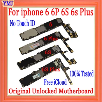 Fuld ulåst iphone 6 6s 4.7 tommer Bundkort Ingen Touch-ID ,Original til iphone 6 Plus 6S Plus 5,5 tommer Bundkort 32G/64G/128