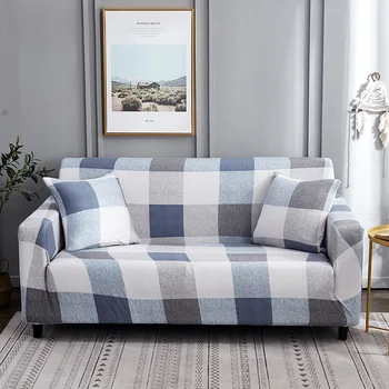 Geometriske line color block all-inclusive hjørne strække sofa couch dække Stol, stue Protector 1/2/3/4 Pladser og L form