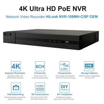 Hikvision OEM-8CH 4K NVR Anpviz 4/6/8stk 5MP POE IP Sikkerhed Kamera System Audio IP Kamera Indendørs/Udendørs tv-Overvågning Kit