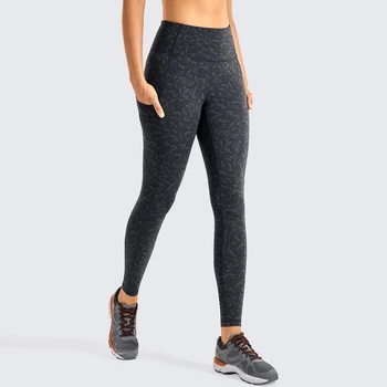 Kvindernes Høje Taljeret Yoga Pants med Lommer Blotte Følelse Træning Leggings-25 Cm