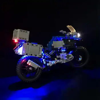 LED-Light-Up-Kit til 42063 Technic-Serien til BMW R 1200 GS Adventure Motorcykler Mursten Toy (Kun Lys i prisen)