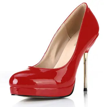 LLXF Stiletto Mode Brudepige sko kvinde sexet 12cm Tynde Høje Hæle Damer platforme bryllup pumper Dejlige sapato feminino