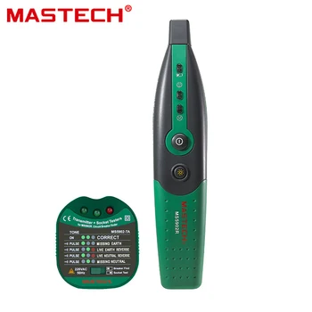 MASTECH MS5902 Automatisk Afbryder, der Finder Sikring Socket Tester 220V Europæisk specifikation Amerikansk 110V med Lommelygte
