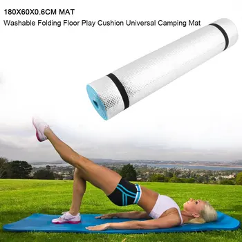 Nye 180X60X0.6cm Moistureproof Yoga Måtten kan Vaskes Motion Fitness Pad yogamåtte Folde Ikke-skid-Gulvtæppe Spille Pude, Non-slip Pad