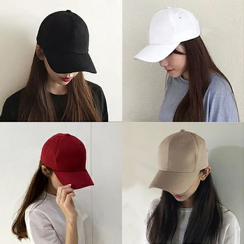 Nye Baseball Hat Fashion Kvinder Hat Buede Solskærm Lys Bord Solid Farve Baseball HipHop Justerbar Cool Solhat Casquette