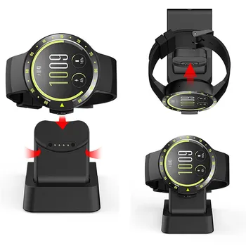 Oplader Dock-Adapter, der Holder til Ticwatch E / S Black Beskyttende Opladning Stå Station Udskiftning Smart Ur Oplader