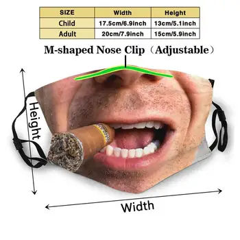 Røg 'Em, Hvis Du Fik 'Em! Genanvendelige Munden Maske, Filter Cool Sjove Masker Cubanske Cigar Røg