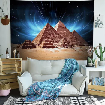 Simsant Hellige Pyramide Gobelin Rejser til Egypten stjernehimmel Kunst Væggen Hænger Gobeliner til stuen Hjem Dorm Indretning