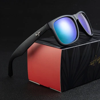 Square Solbriller Mænd Rød Sand Mærke Belægning Sort Ramme, Fiskeri, Kørsel Brillerne UV400 Mandlige Polariserede Solbriller Oculos