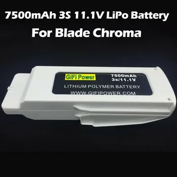 Tilbehør 2STK Opgradere 11.1 V 7500mAh Lipo Batteri Til Blande Chroma RC Drone Reservedel Z712