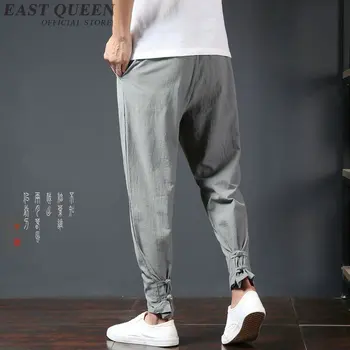 Traditionel kinesisk kung fu wushu bukser tøj til mænd mandlige linned orientalsk stil og cargo bukser bukser KK2001 H