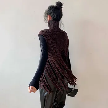 XITAO Solid Farve Turtleneck Sweater, Strikke en Sort Pullover uden Ærmer 2020 Vinter Den Nye Casual Fashion Kvinder ZY2467