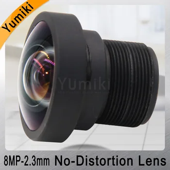 Yumiki 8MP 2.3 mm Linse 1/2.5 Tommer IR Ingen Forvrængning F2.4 M12 linse for AHD IP-Kamera cctv linse med IR-filter 650nm