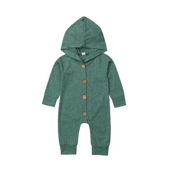 0-2T Spædbarn Baby Dreng Pige Hættetrøje Bomuld Hooded Romper Buksedragt Tøj Tøj til OS