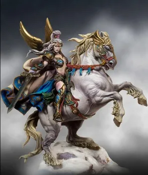 1/32 skala fantasi tal 54mm Kvindelige ares, og hesten Pegasus Resin Model Kit figur Gratis Fragt