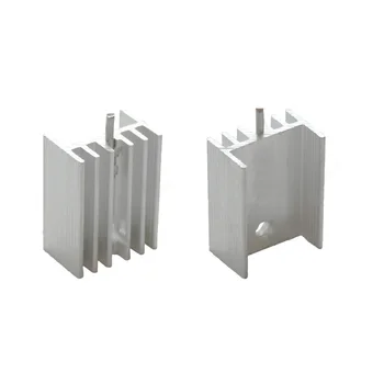 10stk/masse Sølv Aluminium 25x15x11mm TIL-220 to220 huse heatsink radiator til MOS,7805 Triode Transistorer Køligere IC-Chip, dissipation