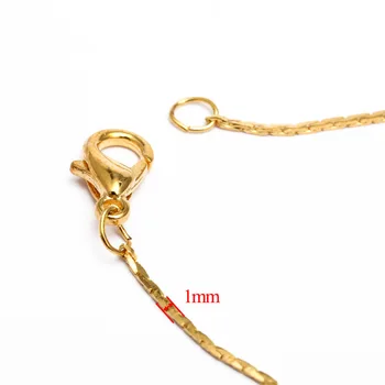 12pcs/set, Guld/Sølv/KC 40cm Længde karabinlås Metal Kæde Enkel Halskæde Kæde DIY Smykker Resultater Komponenter DIY