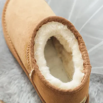 2020 damer mini-ankel støvler-gratis fragt tilpassede natur uld damer vinter classic sne støvler ægte fåreskind støvler damer
