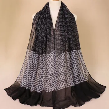 2020 Efterår og Vinter Slange Blomstrede Tørklæder Til Kvinder, Sjaler og Wraps Dame Print Soft Voile Pashmina Foulards Muslimske Hijab 180*85Cm