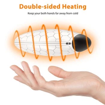 2020 Elektriske Hånd Varmere Genopladelige Vinter Dobbelt-Side Opvarmning Anti-glat Lomme Krop Hånd Varmere Varmelegeme Julegave