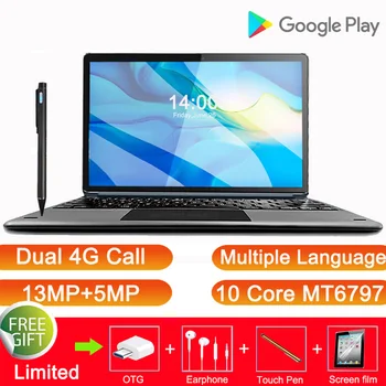 2020 Globale version 2-i-1-Tablet-PC med 4G Ringe til Bærbar computer, Tablet 11.6 Tommer Android Tablet Med Tastatur MT6797 Gaming Tablet GPS