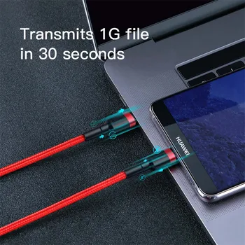 Baseus 60W USB Type C Hurtig Opladning Kabel Til Huawei for Xiaomi for Samsung QC3.0 Flash Oplader Ledning Mobiltelefon Notebok Kabel