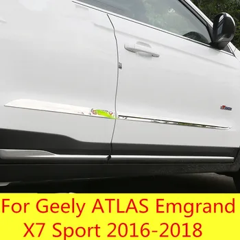 Body trimmer sideskørter dekorative ridsefast kollision nederdele lys strips Til Geely ATLAS Emgrand X7 Sport 2016-2018