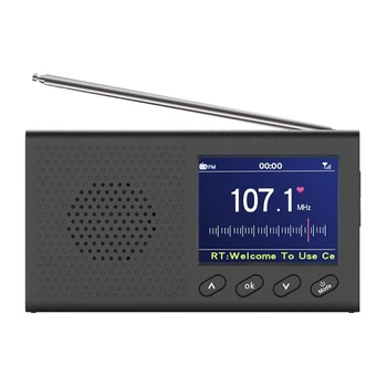 DAB-Radio med 2,4 Tommer Farve-LCD-Sn Genopladelige Håndholdt Digital FM, DAB MP3-Afspiller Digital Tuner Broadcast