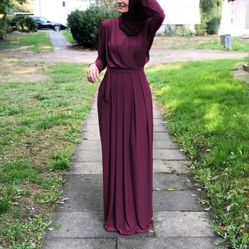 Eksplosive Muslimske Abaya Dubai Elegant Minimalistisk Elegante Kvinder Tøj 2019 Abayas Islamiske For Kvinder Med Lange Ærmer Kjole