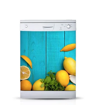 Engros 3D Citron, Orange SelfAdhesive Opvaskemaskine Køleskab Fryser Mærkat Kid ' s Kunst Køleskab Døren Dække Tapet