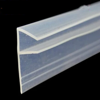 F form silikone gummi brusebad døren vinduesglas seal-strip weatherstrip for 6/8/10/12mm glas
