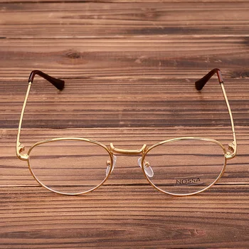 Guld Vintage Briller Ramme Kvinder Mænd Retro Round Metal Frame Briller Bronze Nærsynethed Briller Klassiske Briller, Beskyttelsesbriller