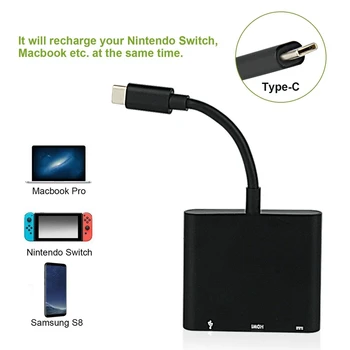 HOT HDMI USB-C-Hub-Adapter til Nintendo Skifte, 1080P Type C Dock til HDMI Konverter Kabel til Nintendo Skifte