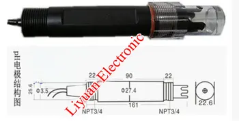 Industriel pH-meter probe / 0 ~ 14PH ph-elektrode / 3/4 NPT-sensor elektrode pH-meter 5m